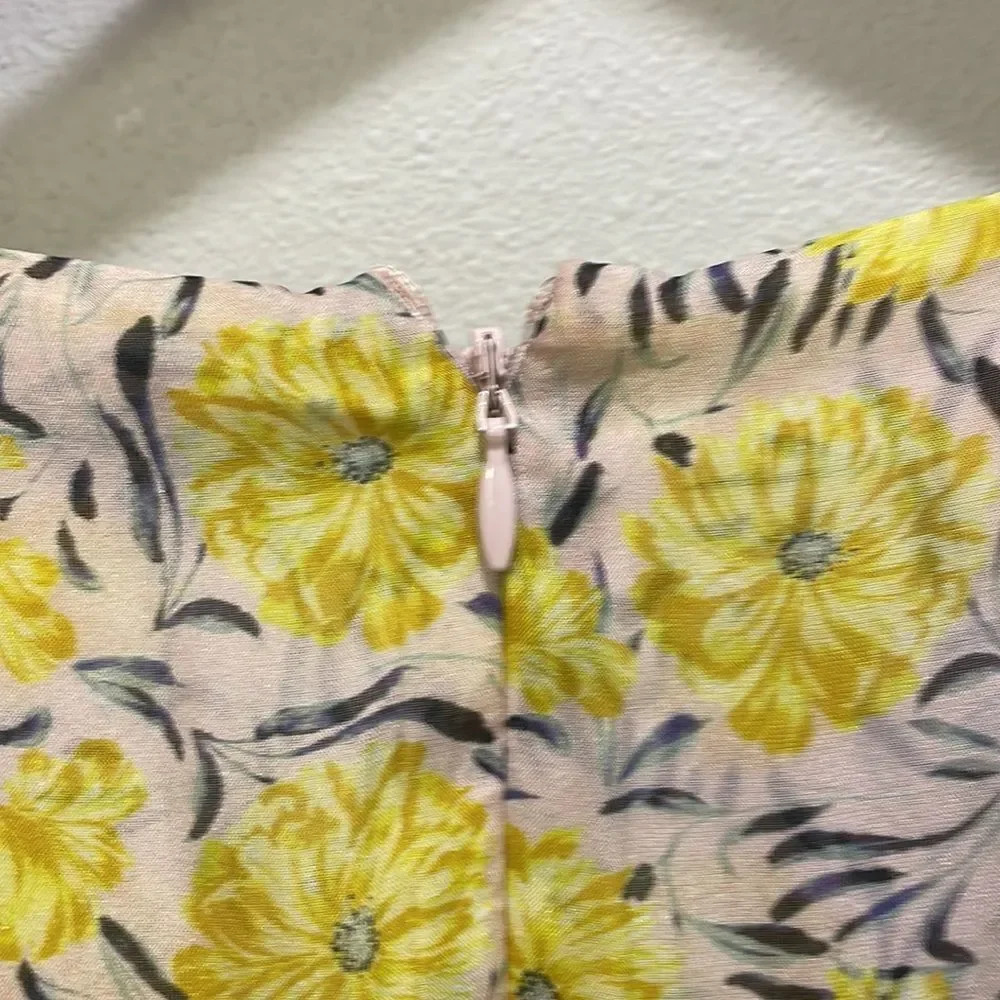 Intermix woman’s yellow flower long sleeve dress - Picture 10 of 11